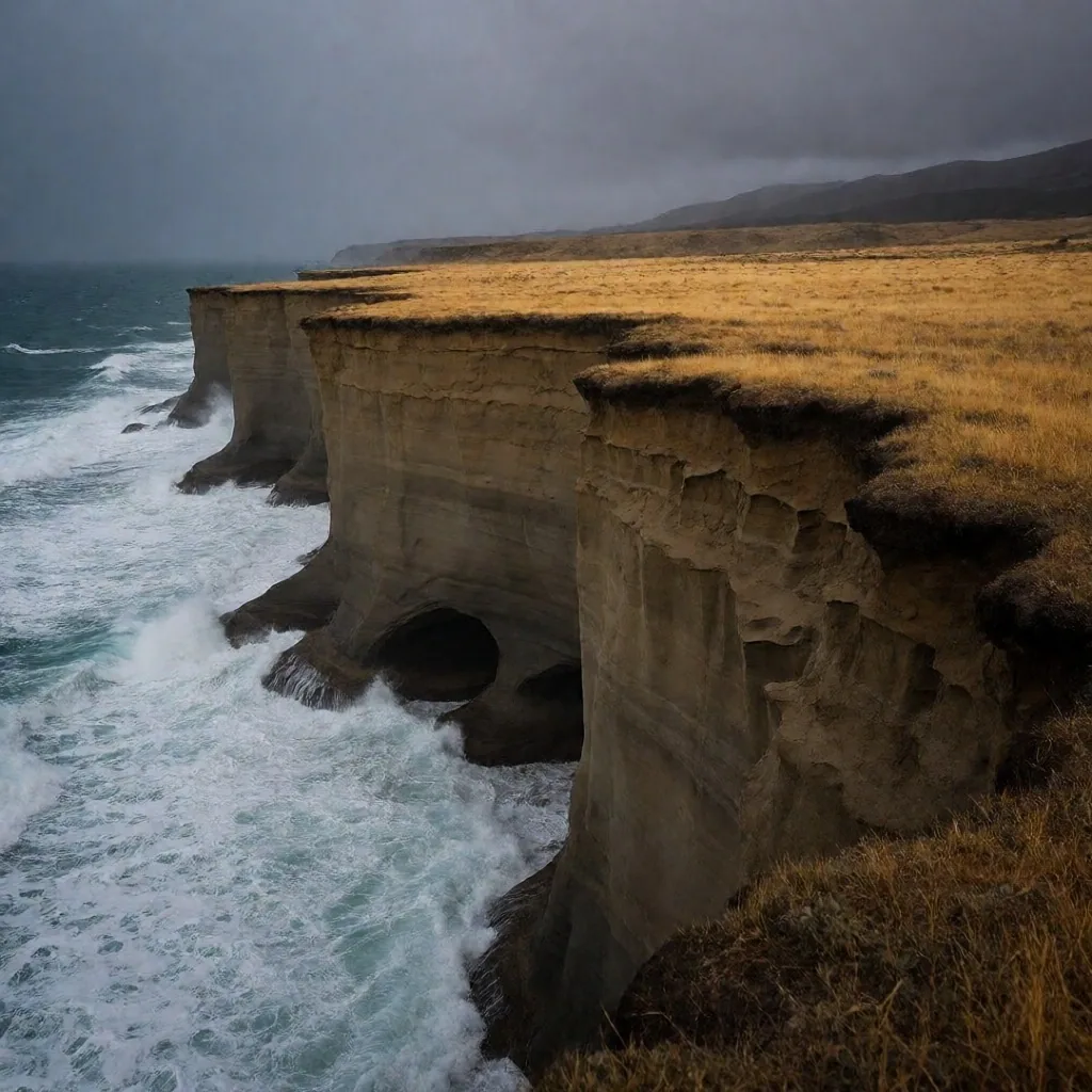 Acantilados costeros del Parque Nacional Monte León, Santa Cruz