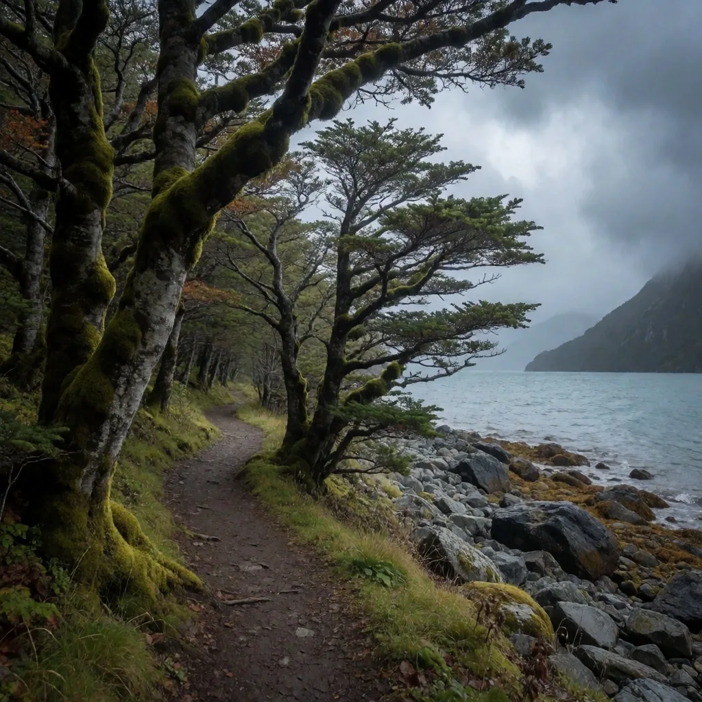 Costa del Canal Beagle en el Parque Nacional Tierra del Fuego