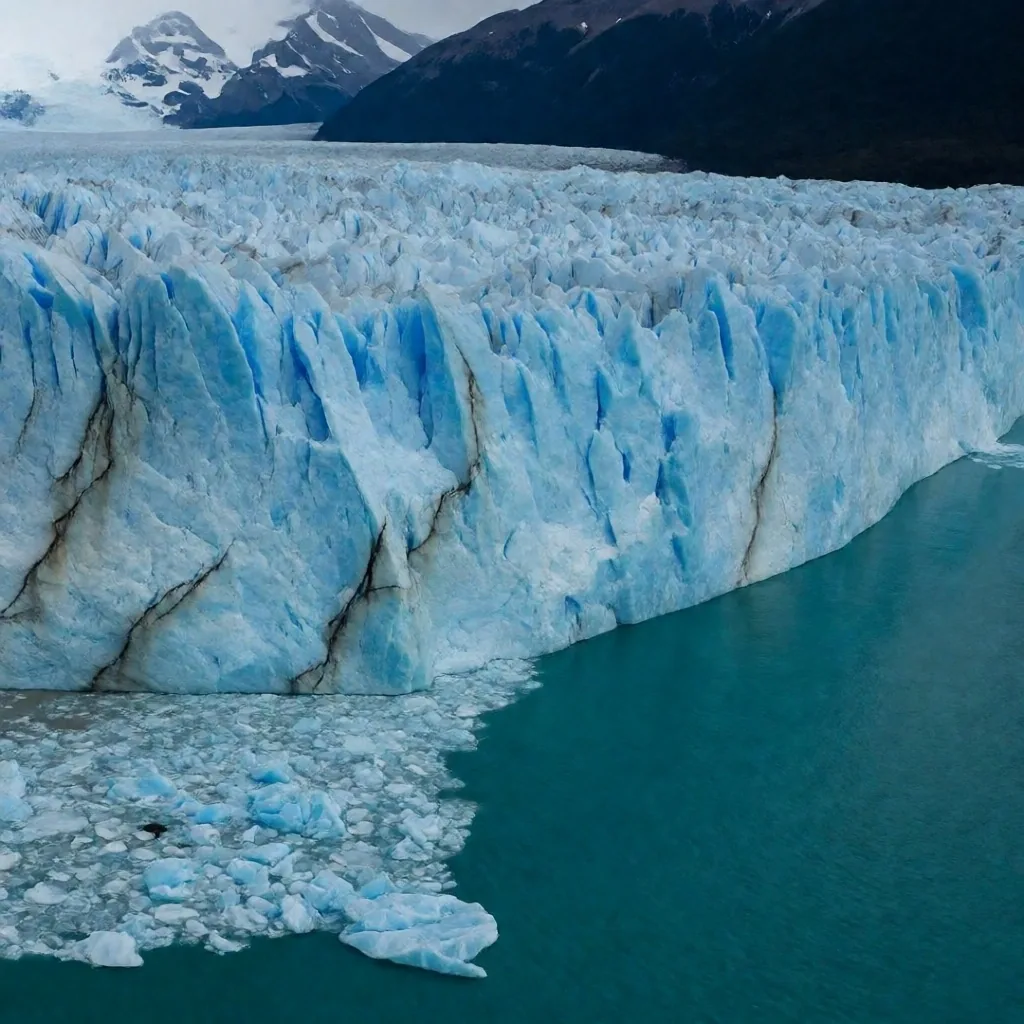 Frente del glaciar Perito Moreno sobre el Lago Argentino