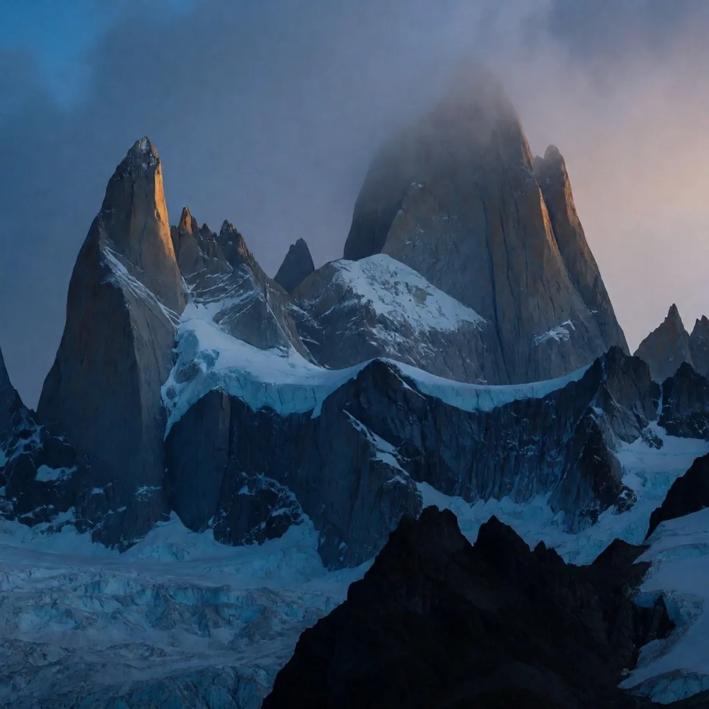 Cordón del Fitz Roy al amanecer