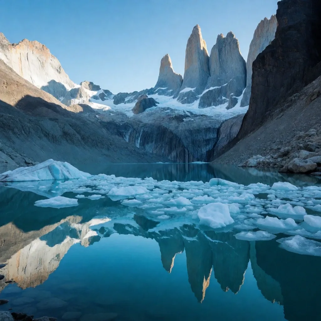 Lago glaciar en la Patagonia argentina